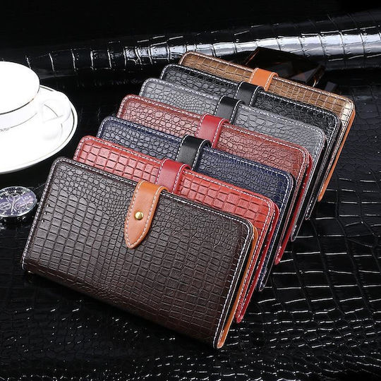 10 5g Idewei Crocodile Texture Horizontal Book Δερμάτινο Μπλε (TCL 10 5G (idewei))