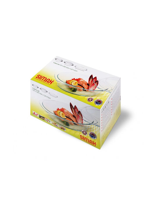 Simax Vas de Gătit Rezistent la Căldură Sticlă cu Capac 600ml 5buc