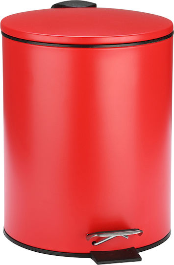 Χαρτοδοχείο Μπάνιου Classic Soft Close 5lt Ματ Κόκκινο
