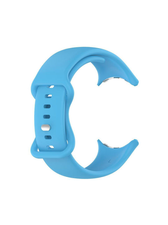 Google Pixel Watch 2 Solid Color Silicone Watch Band Size:l Size Sky Blue
