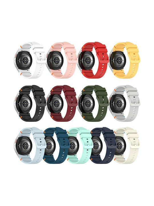 Samsung Galaxy Watch 7 40 44mm Official Solid Stitched Silicone Watch Band Yellow