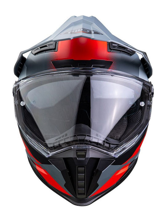 Pilot Atacama SV Green / Red Motorcycle Helmet Full Face ECE 22.06 1550gr with Pinlock and Sunvisor