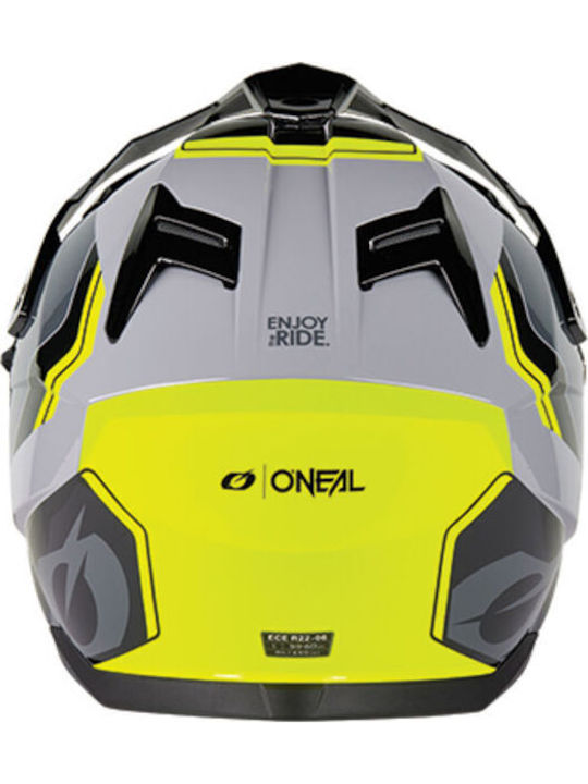 O'Neal DSRS Nomad V.26 Black/Grey/Neon Yellow Κράνος Μηχανής Full Face ECE 22.06 με Sunvisor