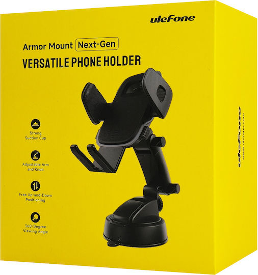 Ulefone Βάση Κινητού Αυτοκινήτου με Ρυθμιζόμενα Άγκιστρα Μαύρη