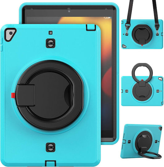 Case Ipad 9 8 7 10.2" Stand Shoulder Strap Turquoise