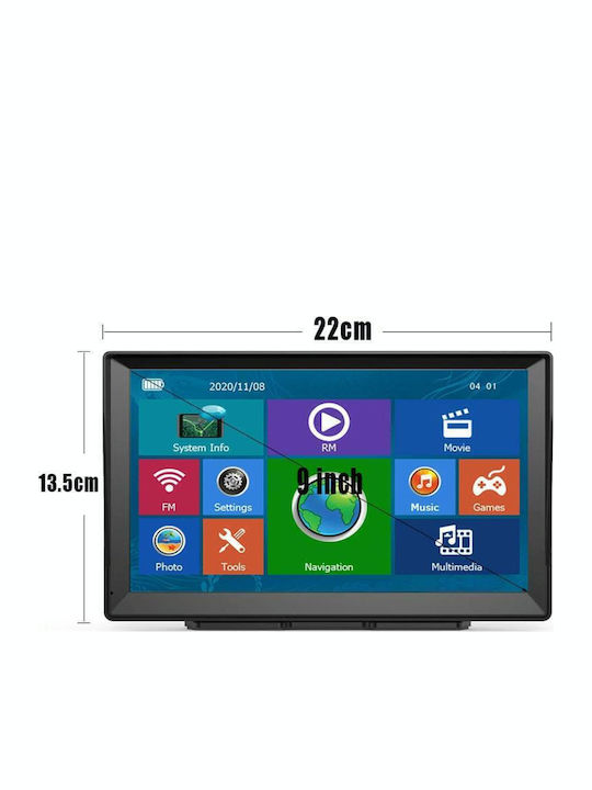 Ηχοσύστημα Αυτοκινήτου (Bluetooth/USB/WiFi/GPS) με Οθόνη Αφής 9"