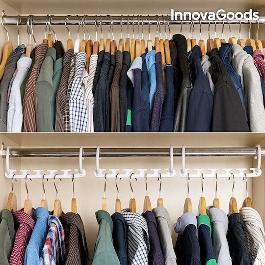 InnovaGoods Plusrobe Κρεμάστρα Ρούχων Λευκή V0100758 24τμχ
