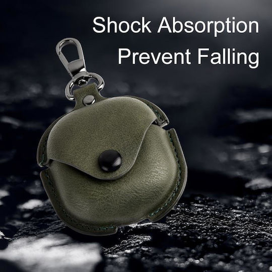 Carcasă de protecție cu cârlig maro pentru căști Samsung Galaxy Buds Live Pro din piele TWS