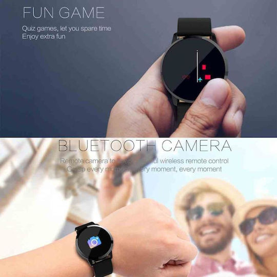 Smartwatch με Παλμογράφο (Μαύρο)