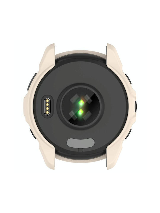 Forerunner Carcasă de Plastic cu Sticlă în culoarea Alb pentru Garmin Forerunner 265