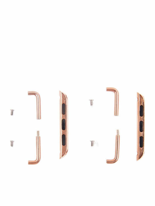 Pentru Apple Watch 38 / 40 / 41mmmetal curea conector de metal cu cataramă de metal, pereche (rose Gold)