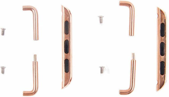 For Apple Watch 38 / 40 / 41mmmetal Strap Connector Metal Buckle, Pair(rose Gold)