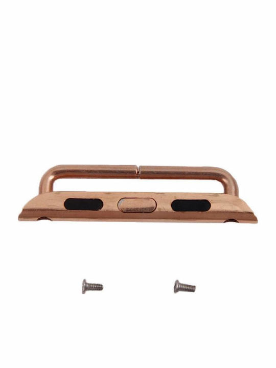 Pentru Apple Watch 38 / 40 / 41mmmetal curea conector de metal cu cataramă de metal, pereche (rose Gold)