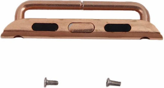 For Apple Watch 38 / 40 / 41mmmetal Strap Connector Metal Buckle, Pair(rose Gold)