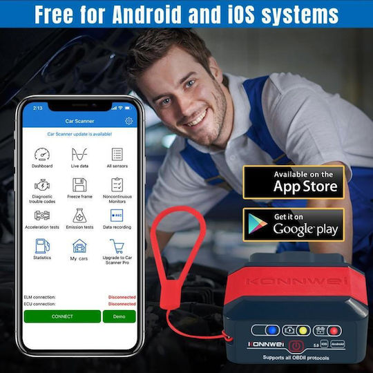 Car Diagnostics Bluetooth Tool OBD 2