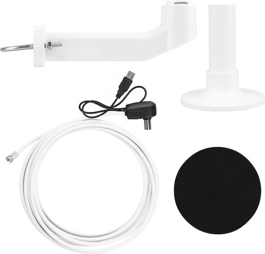 Maclean Energy Car Antenna Roof Electric for TV in White Color