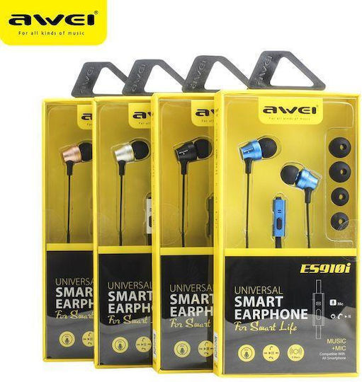 Awei ES910i In-ear Handsfree με Βύσμα 3.5mm Μαύρο
