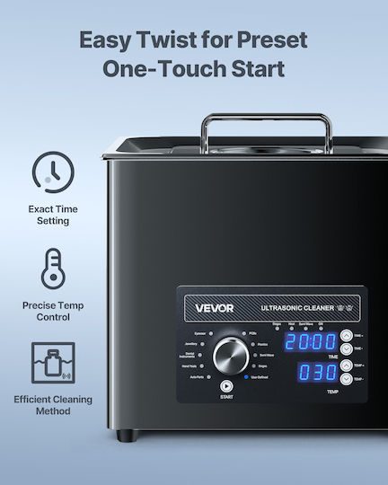 Vevor Ultrasonic Cleaner 10lt with Mechanical Timer