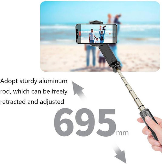 Q09 Handy-Stative Bluetooth mit Aufhelllicht Schwarz
