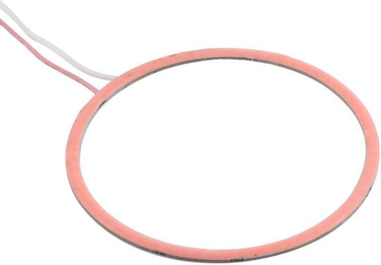 Στεφάνι Angel Eye Φαναριού Αυτοκινήτου 12-24V 90mm Ροζ Χρώμα
