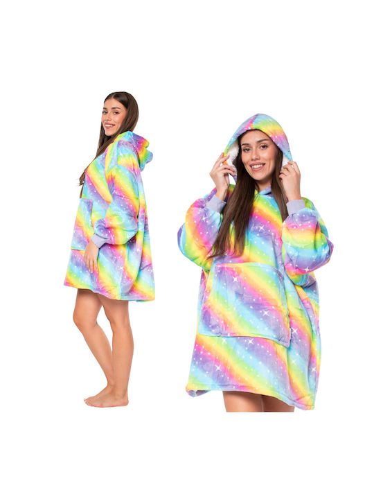 Κουβέρτα Sherpa με Μανίκια 80x84εκ. Rainbow