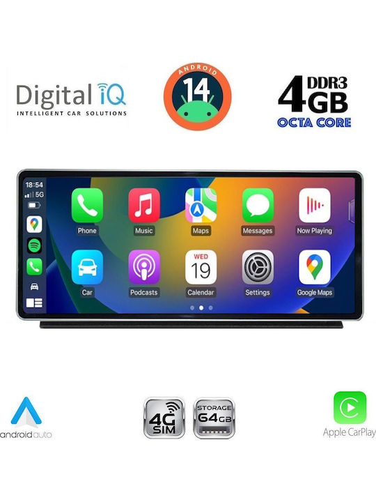 Digital IQ Car Audio System for Audi Q2 2017-2023 (Bluetooth/USB/WiFi/GPS/Apple-Carplay/Android-Auto) with Touch Screen 10.25"