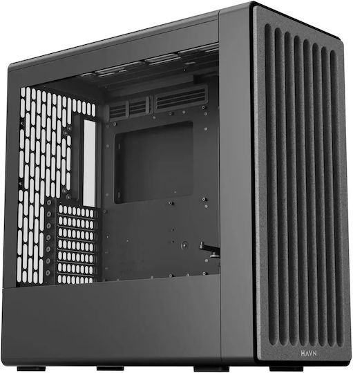HAVN BF 360 Gaming Midi Tower Κουτί Υπολογιστή με Πλαϊνό Παράθυρο Μαύρο