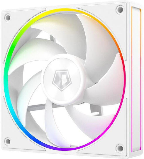 ID-Cooling Ventilator Pentru Carcasă 120mm (2000rpm / 78cfm) cu Iluminare ARGB și Conexiune 3-Pin Alb