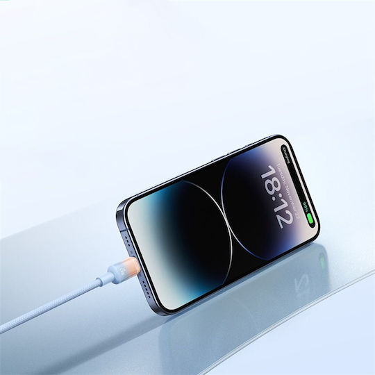 Baseus Cablu USB 2.0 Braided USB-C Masculin - USB-A 100W Albastru 1m E0420801