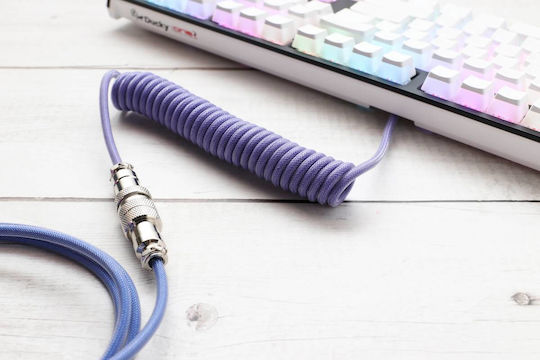 Ducky Premicord Braided Spiral USB 2.0 Cable USB-C Male - USB-A / USB-C Multicolour 1.8m