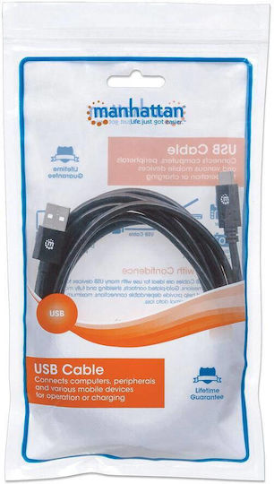 Manhattan USB Typ-C Kabel USB 2.0 männlich USB-A Schwarz 3m 216282