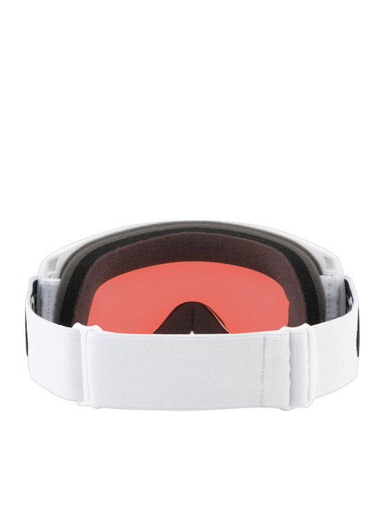 Oakley Snow Mască de schi și snowboard pentru adulți albă cu lentilă fumurie albastră