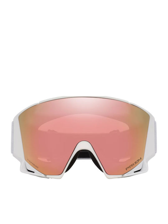 Oakley Snow Μάσκα Σκι & Snowboard Ενηλίκων Λευκή με Φακό σε Ροζ Χρώμα Oakley Snow Μάσκα Σκι & Snowboard Ενηλίκων Λευκή με Φακό σε Ροζ Χρώμα
