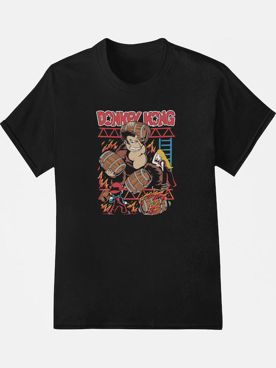 Men's T-shirt Donkey Kong Super Mario Nintendo Donkey Kong Black
