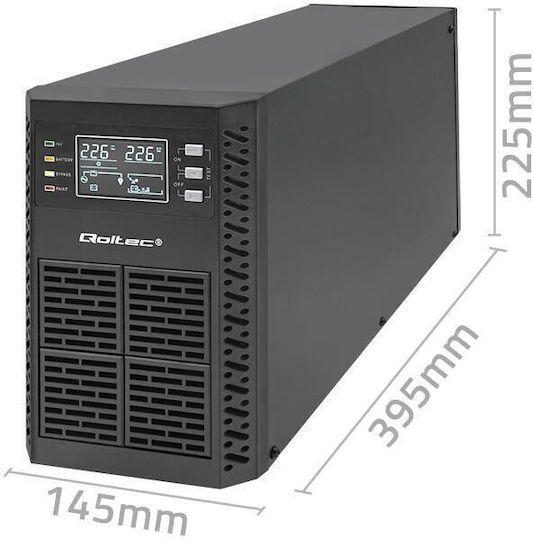 Qoltec 52281 UPS On-Line 2000VA 2000W