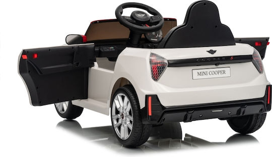 Mini Cooper S Μονοθέσιο με Τηλεκοντρόλ Licensed 12 Volt Λευκό για 2+ Ετών