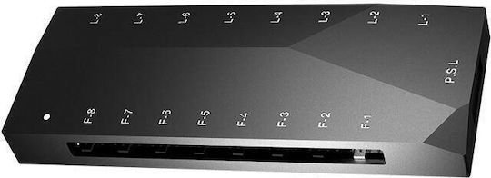Id-cooling Ha-02c Rgb Hub Pentru Ventilatoare Argb 8 Porturi Pwm Alimentare Sata