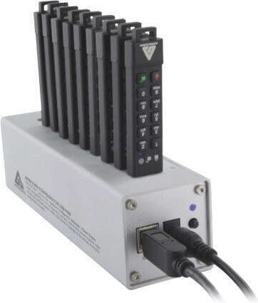 Apricorn USB-Hub 10 Anschlüsse USB 3.0 mit Anschluss an einen Computer USB-A Weiß