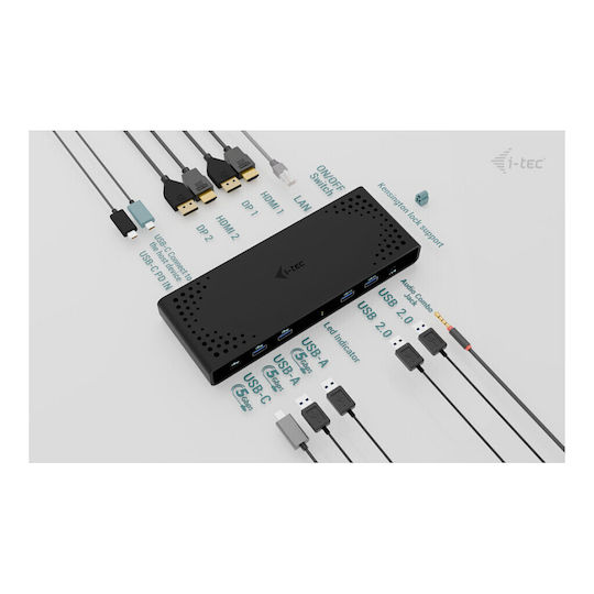 I-tec I-tec Universal Dual 4k Display Station Docking 2xdp 2xhdmi Lan Audio Power Delivery 85w 14176914 8595611707100
