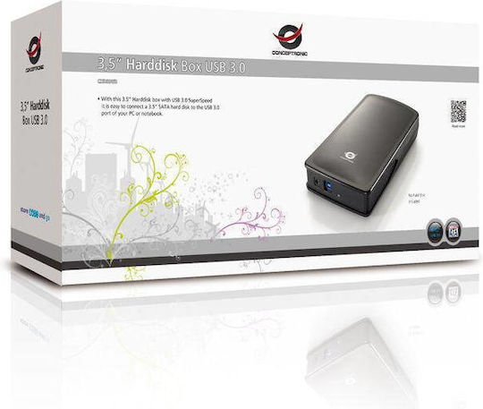 Conceptronic CHD3DUSB3 Case for Hard Drive 3.5" SATA III with Connection USB 3.0
