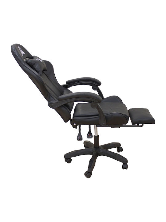 Zita Plus A9950 Καρέκλα Gaming Δερματίνης με Υποπόδιο Μαύρη