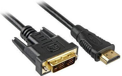 Sharkoon Cable DVI-D male - HDMI male 1m