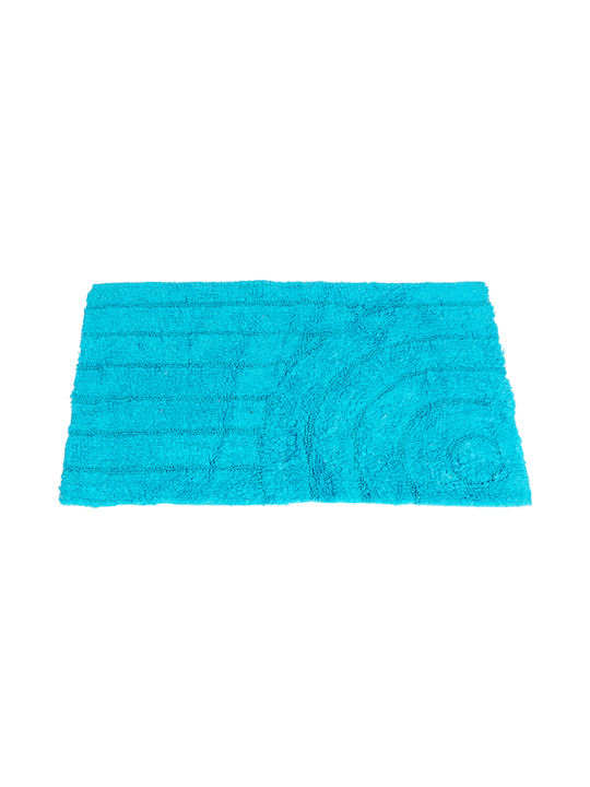 Covoraș de Baie Bumbac Rotund Karlington Albastru Φ50cm