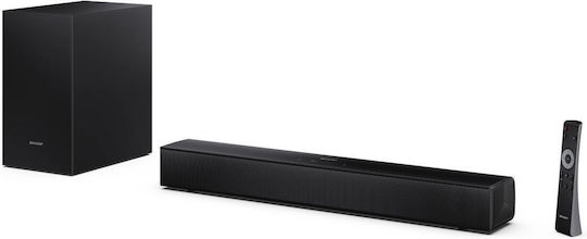 Sharp HT-SBW121 Soundbar 2.1 Bluetooth und HDMI 240W mit kabellosem Subwoofer Schwarz