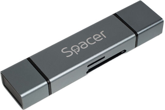 Външен четец на карти Spacer Spcr-typec-usb-01