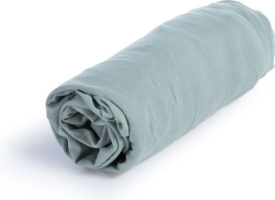 Nef-Nef Homeware Βρεφικό Σεντόνι Κούνιας Βαμβακερό με Λάστιχο Jersey Λευκό 70x140εκ.