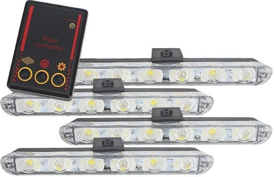 Set LED Nissan Note 12V 6W 100cm with Red Lighting 4pcs