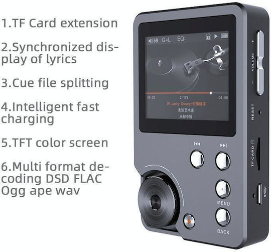MP3 Player (64GB) cu ecran TFT Argintiu TBD0605093902A