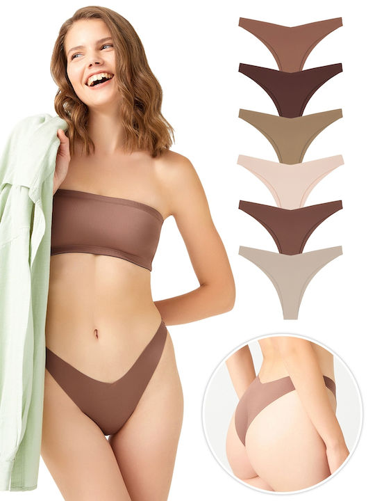Peggy Γυναικεία Brazil MultiPack χωρίς Ραφές Πολύχρωμο