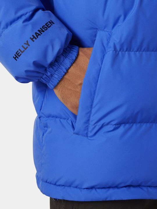 Μπουφάν Puffer Αδιάβροχο Διπλής Όψης Μπλε